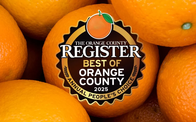 Oranges with "Best of Orange County" logo superimposed on top.